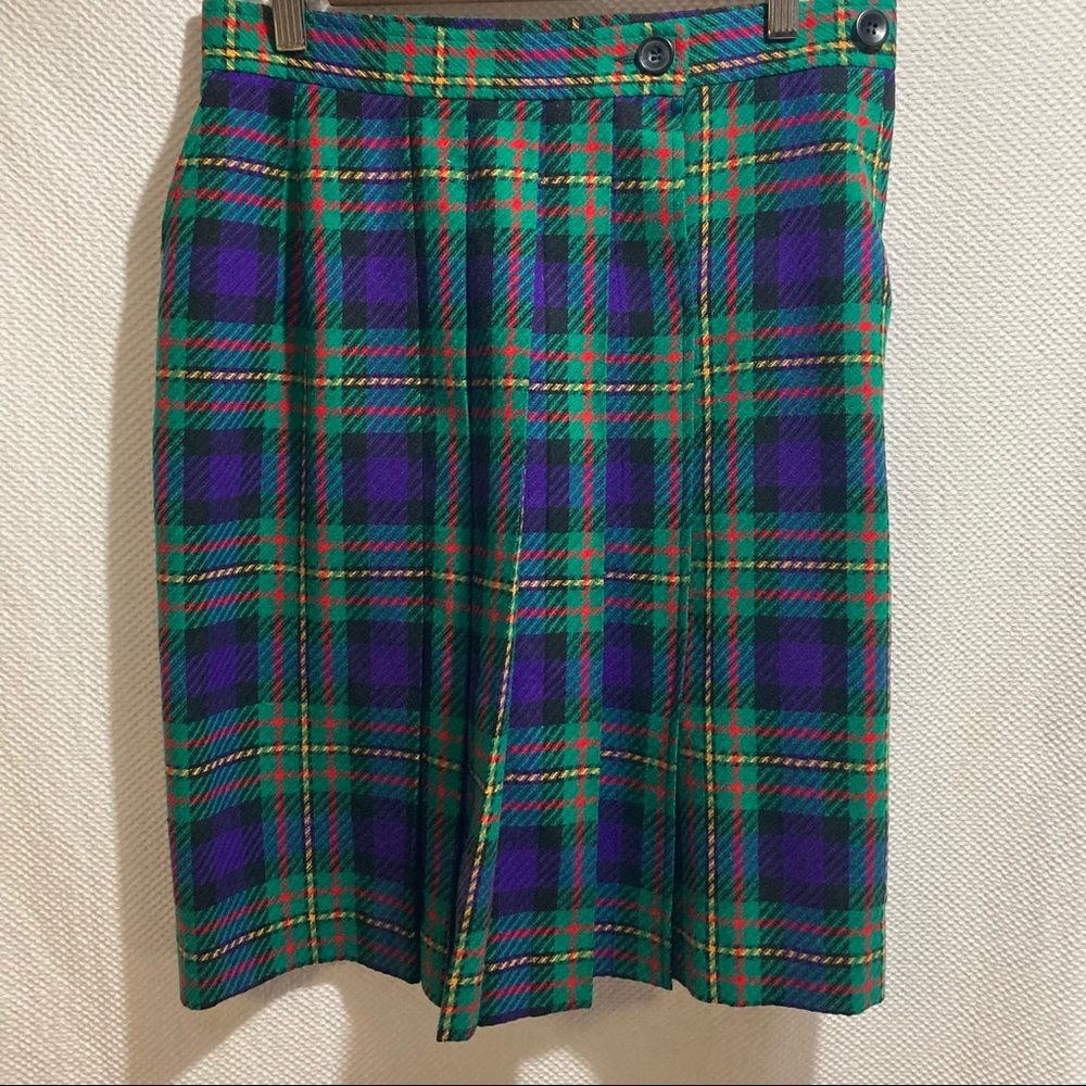 Vintage Pendleton Plaid Wool Skirt